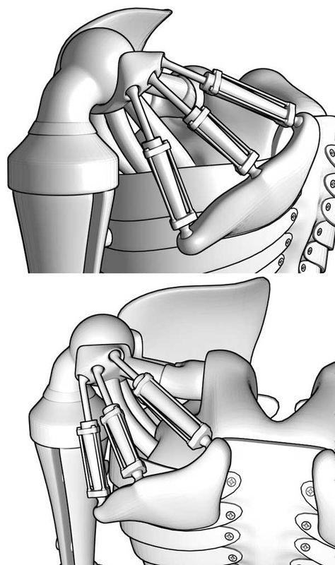 Robotic Joints, Cybernetic Augmentation, Robot Shoulder, Robot Anatomy, Robot Joints, Bionic Arm, Psychology Tricks, Powered Exoskeleton, Robot Mechanics