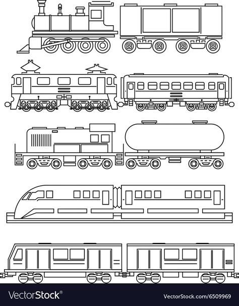 Graffiti Train Drawing, Train Vector Illustration, How To Draw Train, Train Graffiti Sketch, Train Line Art, Train Illustration Drawing, Train Sketch Simple, How To Draw A Train, Train Drawing Simple