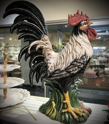 Rooster Sculpture, Chicken Kitchen Decor, Rooster Collectibles, White Rooster, Rooster Statue, Animal Paintings Acrylic, Rooster Kitchen Decor, Chicken Coop Signs, Ceramic Chicken