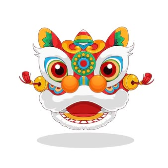 Dance Vector, Chinese Lion, Dragon Chino, Cat Years, Chinese Crafts, Lion Illustration, Chinese New Year Design, Chinese New Year Crafts, Chinese Cartoon