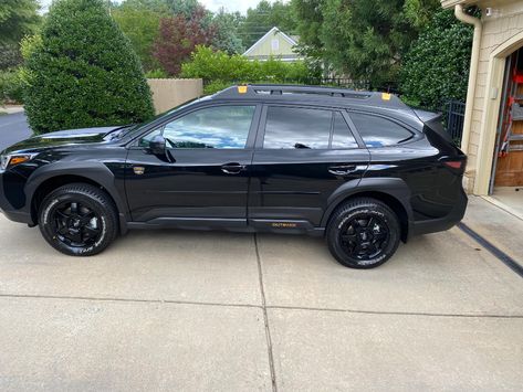 Black Subaru Outback, 2023 Subaru Outback Wilderness, 2024 Subaru Outback Wilderness, Subaru Wilderness Outback, Subaru Outback Aesthetic, Subaru Wilderness, Subaru Outback Wilderness, Outback Wilderness, Mod Aesthetic