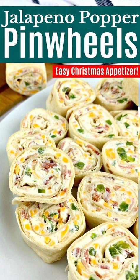 Jalapeno Popper Pinwheels, Christmas Appetizers Easy, Christmas Appetizer, Pinwheel Appetizers, Pinwheel Recipes, Food Summer, Game Day Appetizers, Lake Food Ideas, Jalapeno Popper