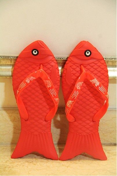 Wholesale Cute & Trendy Carp Shape Cartoon Fish Flip-Flops Slippers----Red top dresses Fish Cut Gown, Fish Flip Flops, Blue Dress For Wedding, Flip Flop Craft, Shape Cartoon, Dress Baby Blue, Baby Blue Dress, Fishing Wedding, Summer Wind