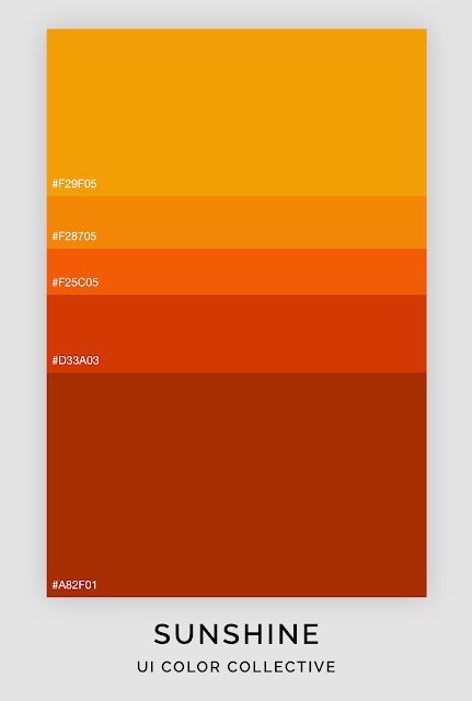 Sunshine Colour Palette, Sunshine Color Palette, Sunset Color Palette, Analogues Colour, Ui Color, Sunset Color, Flat Ui, Bold Color Schemes, Red Colour Palette