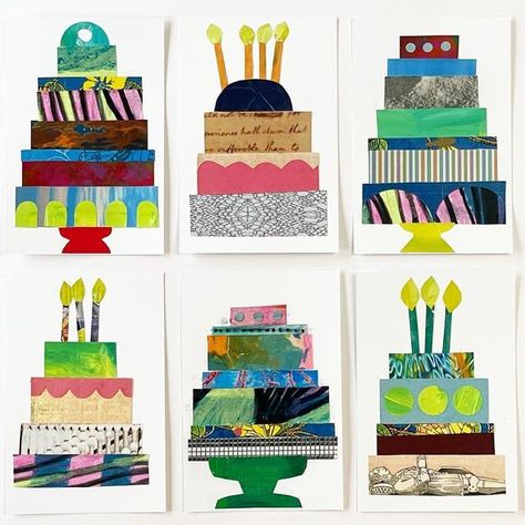 Kindergarten Birthday, Postcard Ideas, Silent Book, Free Classes, Simple Collage, Art Projects For Adults, Birthday Collage, Collage Art Projects, Paper Collage Art