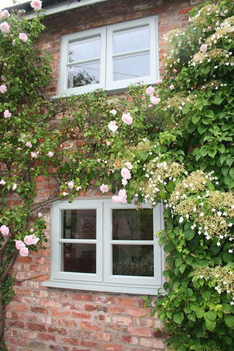 Agate Grey Storm 2 Upvc Window with 36mm bar Grey Green Windows Exterior, Agate Grey Windows, Green Window Frames, Bar Window, Edward Bulmer, Rambling Roses, British Paints, Cottage Windows, Grey Windows