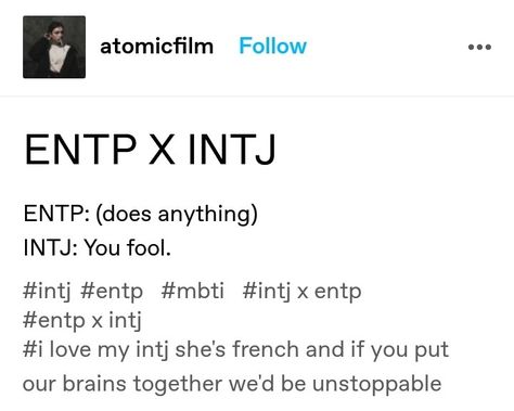 Entp Love Language, Intj Ships, Mbti Analysts, Mbti Humor, Character Personality Traits, Entp Things, Beastars Oc, Mbti Ships, Entp And Intj