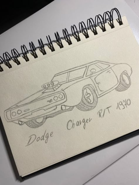 Fast N Furious Drawing, Dodge Charger 1970 Drawing, Dodge Drawing Ideas, Fast And Furious Painting Ideas, Cool Car Drawings Pencil, Fast And Furious Drawings Easy, Art Cars Drawing Sketches, Fast And Furious Sketch, Car Pencil Drawing