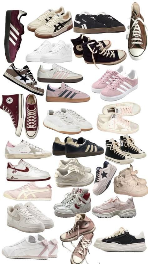 Shoes For Teens, Cutesy Clothes, A Lot Of Shoes, Shoes Wishlist, Shoe Chart, Pretty Sneakers, Outfit Ideas 2024, Pretty Shoes Sneakers