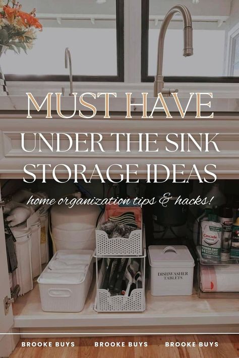 Is your under kitchen sink cluttered? Discover simple DIY organizing ideas to transform your space. Use clever storage ideas and the perfect organizer to enhance your kitchen sink storage. Learn how to organize under kitchen sink areas like a pro. Boost your kitchen organisation and simplify your house organisation. Ready for a tidy kitchen? Click to find out how! Under Sink Organisation, How To Organize Under Kitchen Sink, Under Sink Organization Kitchen, Organize Under Kitchen Sink, Under Kitchen Sink Storage, Under The Sink Storage, Home Organization Tips, Under Kitchen Sink, Diy Organizing