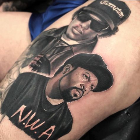 NWA Nwa Hip Hop Tattoo, Nwa Hip Hop, A Tattoos, Payasa Tattoo, Hop Tattoo, Hip Hop Tattoo, Lowrider Arte, Jordan Art, Face Tattoos For Women