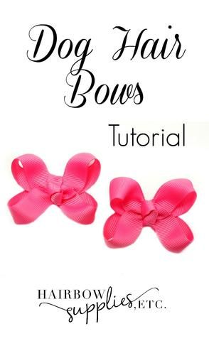 Making Dog Hair Bows, Puppy Bows Diy, How To Make Dog Bows With Ribbon, How To Put A Bow In A Dogs Hair, Bows For Dogs Ears, Dog Hair Bows Diy How To Make, How To Make Dog Hair Bows, Puppy Hair Bows, How To Make Dog Bows