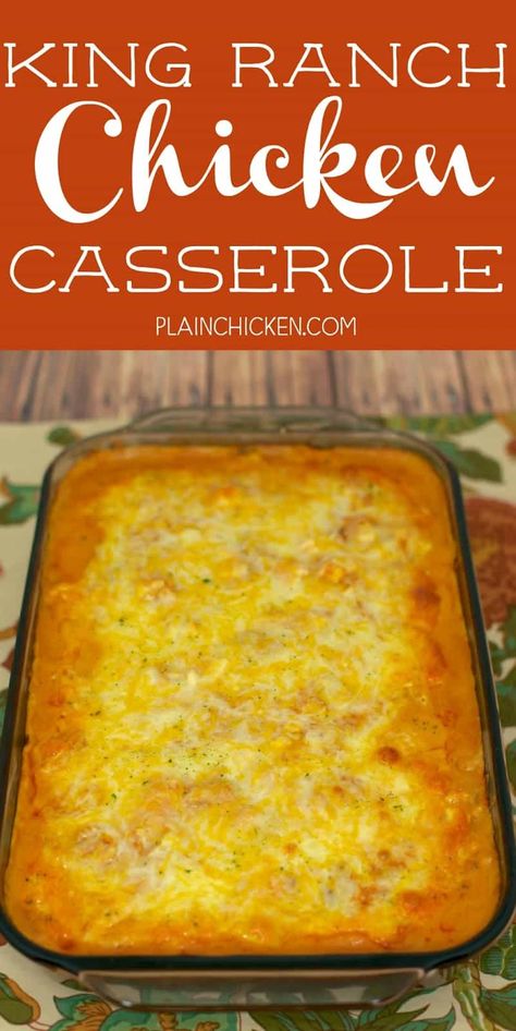 Mushroom Salsa, Chicken Cream Of Mushroom, King Ranch Casserole, King Ranch Chicken Casserole, Chicken Casserole Dinners, Recipes Using Rotisserie Chicken, Cracker Chicken, King Ranch Chicken, Ranch Chicken Casserole