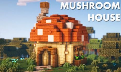 Small Minecraft Tower, Minecraft Mushroom Builds, Cute Mushroom House, Minecraft Building Designs, House Tutorial, Cute Mushroom, Roof Colors, Mushroom House, Building Designs