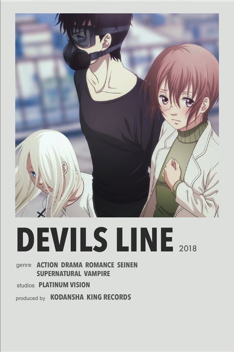 Devils Line Poster, Subtle Anime Posters, Manhwa Minimalist Poster, Anime Film Poster, Devils Line Anime, Anime Posters Minimalist, Anime Movie Poster, Anime Minilist Poster, Devils Line