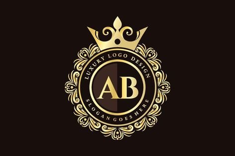 AB Initial Letter Gold calligraphic feminine floral hand drawn heraldic monogram antique vintage style luxury logo design Premium Vector Ns Logo, Antique Logo, Gold Logo Design, Fireworks Photography, Logo Desing, Letter Art Design, Logo Clipart, Wedding Logo Monogram, Emoji Photo