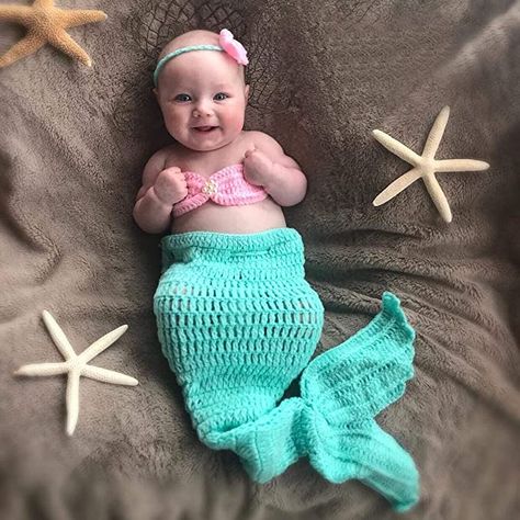 Newborn Mermaid Costume, Baby Mermaid Costume, Baby Mermaid Costumes, Baby Mermaid Outfit, Newborn Mermaid, Newborn Photography Outfit, Crochet Mermaid Tail, Crochet Mermaid, Mermaid Outfit