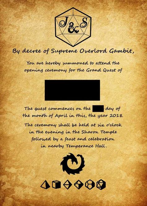 Dungeons And Dragons Wedding Invitations, Dungeons And Dragons Wedding Ideas, D&d Wedding Theme, D&d Wedding, Chantelle Wedding, Dungeons And Dragons Wedding, Recommitment Ceremony, Dnd Wedding, Bookish Wedding