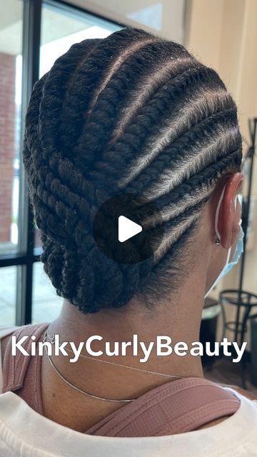 Leslie Blakely on Instagram: "The KCB Flat Twist Low Bun💦" Updo Flat Twist Natural Hair, Flat Twist With Bun, Flat Twist Low Bun, Twist Low Bun, Flat Twist Bun, Natural Hair Flat Twist, Flat Twist Styles, Flat Twists, Flat Twist Hairstyles