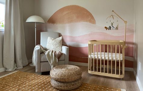 Nursery With Mini Crib, Nestig Crib Nursery Ideas, Nestig Crib, Nestig Crib Nursery, Circular Crib, Mini Crib, Nursery Themes, The Expanse, Penny