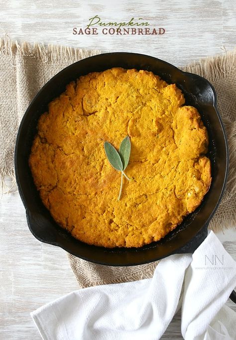 Sage Cornbread, Holiday Bread Recipes, Pumpkin Cornbread, Moist Cornbread, Holiday Bread, Gluten Free Thanksgiving, Eating Alone, Holiday Foods, Best Side Dishes