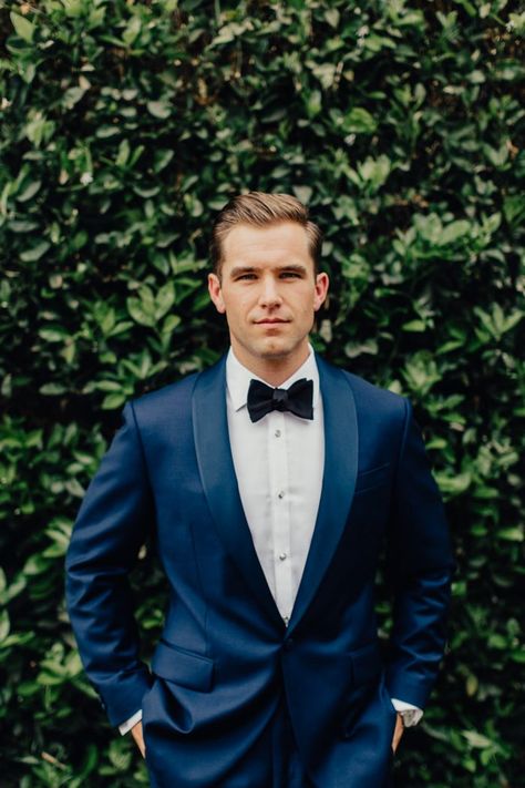 Grooms Tux Ideas, Men Navy Tux Wedding, Groom Attire Navy, Mens Navy Suits Wedding, Navy Wedding Suit Groom, Bride And Groom Navy Suit, Groom Attire Blue, Groom Tux Colors, Navy Tux Groom