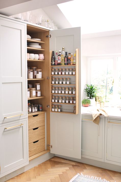 Tiny Kitchen With Pantry, Tiny House Pantry Ideas, Small Pantry Inspiration, Pantry For Small Kitchen, Small Pantry Room, Tiny Pantry Ideas, Galley Pantry, Tiny Pantry Organization Ideas, Kitchen Space Saving Ideas