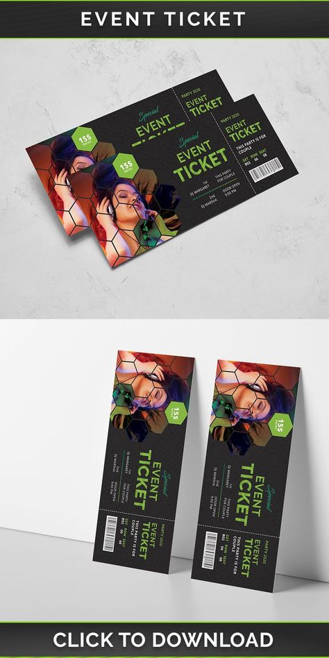 Show Tickets Design, E Ticket Design, Concert Tickets Design, 1000 Followers Instagram, Event Ticket Design, Ticket Sample, Tickets Design, Ticket Design Template, Ticket Template Free