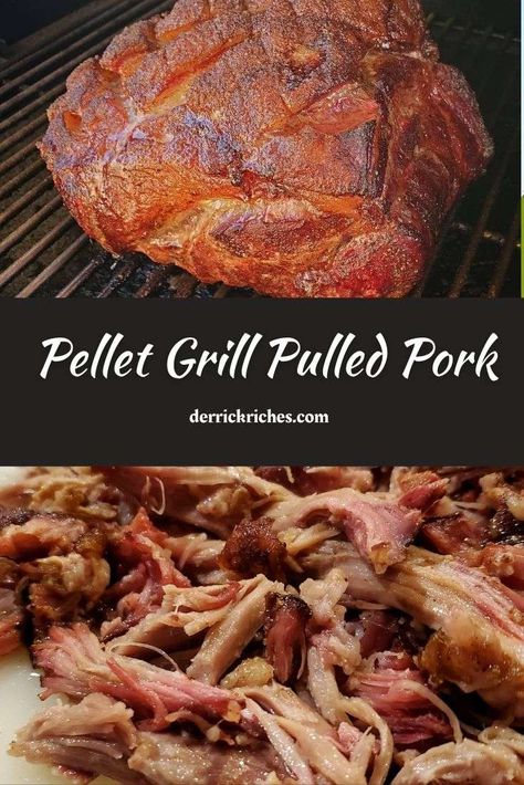 Pulled Pork on a Pellet Grill Pellet Grill Pulled Pork, Pulled Pork Smoker Recipes, Pit Boss Pellet Grill Recipes, Grilled Pork Shoulder, Grilled Pulled Pork, Smoked Pork Roast, Smoked Pulled Pork Recipe, Pellet Smoker Recipes, Smoked Pork Shoulder