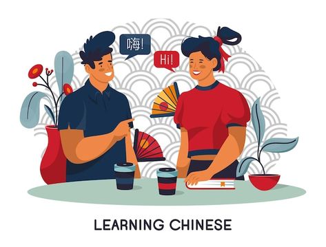 Free vector chinese lesson with tutor or... | Free Vector #Freepik #freevector #translation #language #language-translation #language-learning Teacher Banner, Chinese Lessons, Language Translation, Learn Chinese, Foreign Language, Chinese Language, Psd Icon, Language Learning, Vector Photo