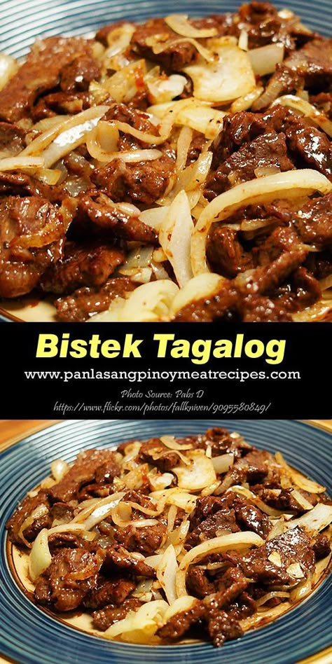 Bistek Recipe, Bistek Tagalog, Phillipino Food, Philippine Food, Easy Filipino Recipes, Philippine Cuisine, Philippines Recipes, Beef Food Recipes, Filipino Food Recipes