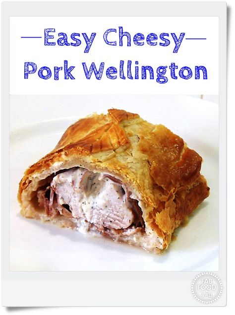 Meatball Wellington, Pork Fillet Recipes, Pork Wellington, Wellington Food, Garlic Cream Cheese, Banquet Food, Pork Wraps, Healty Dinner, Uk Food