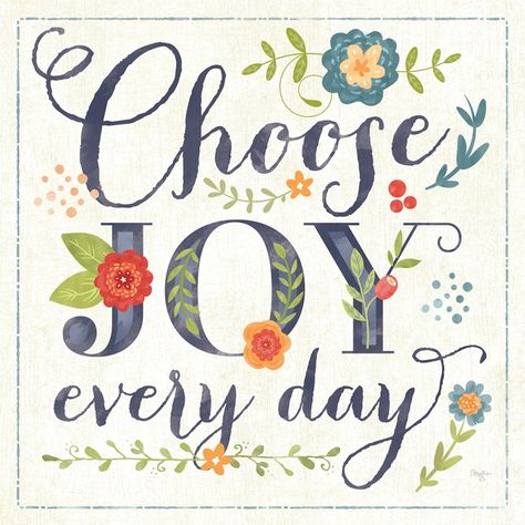 Choose Joy Every Day Poster Print by Mollie B. Mollie B. - Item # VARPDXMOL1166 Joy Scripture, 2023 Word, Bible Journaling Printables, Scripture Art Print, Word Of The Year, Illustration Quotes, Christian Messages, Choose Joy, Stone Coasters