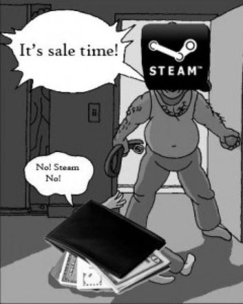 That moment when steam doing summer sale or big discount on your wishlist game. [Steam] And So It Begins, Video Game Memes, Memes Humor, Gamer Life, Gaming Memes, Persona 5, World Of Warcraft, Skyrim, Funny Games