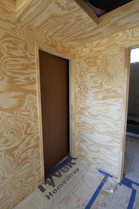 How to plywood interior Osb Walls, Plywood Wall Paneling, Pallet Deck Diy, Trailer Design, Warm Minimalism, Plywood Design, Plywood Interior, Plywood Walls, Rules Of Engagement