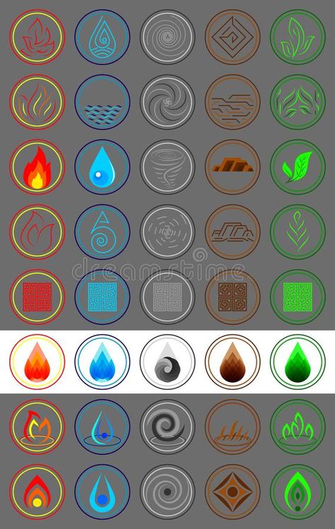 Elements Symbols, Earth Symbol, Nature Symbols, Earth Powers, Pagan Crafts, Zodiac Elements, Circle Illustration, Elemental Magic, Element Symbols