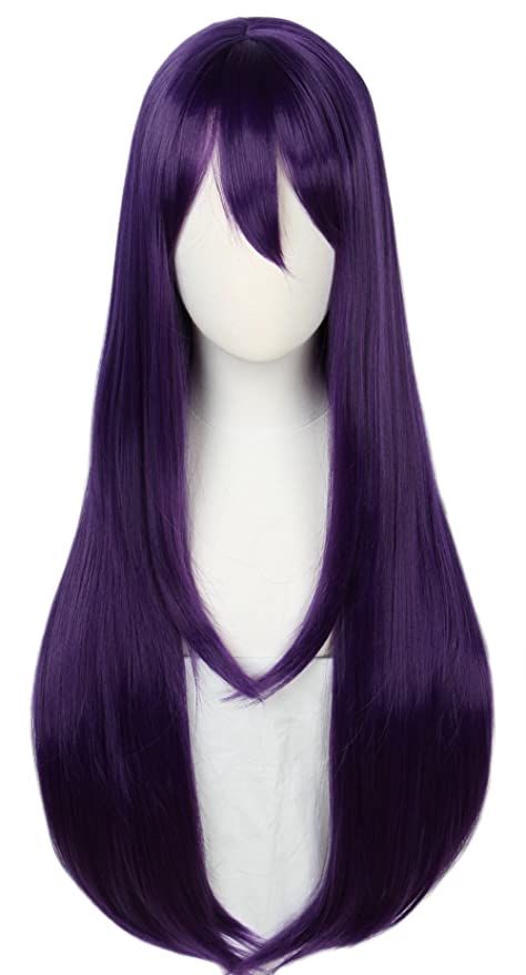 Purple Wig, Kawaii Hairstyles, Purple Halloween, Hair Color Purple, Black Wig, Theme Parties, Hair Reference, Costume Wigs, Long Wigs