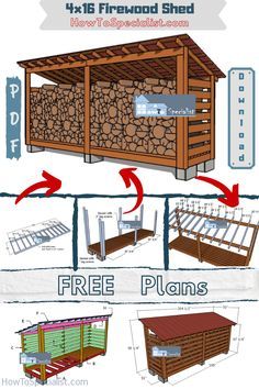 Firewood Shed Plans, Fire Wood Storage, Firewood Storage Outdoor, Wood Sheds, Outdoor Firewood Rack, Wood Shed Plans, Firewood Shed, Wood Storage Sheds, Storage Outdoor