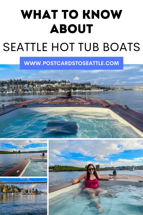 What It\'s Like to Rent a Hot Tub Boat in Seattle Hot Tub Boat, Washington Road Trip, Thailand Activities, Seattle Vacation, Koh Samui Beach, Boat Lake, Washington State Travel, Seattle Travel, Lake Union