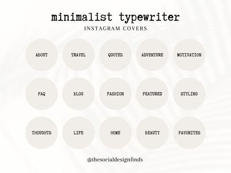 Instagram Highlight Cover Crafts Icons Aesthetic Neutral, Story Covers Instagram, Modern Typewriter, Cover Icons, Instagram Cover, Aesthetic Neutral, Free Hand Drawing, Instagram Highlight Covers, Pink Instagram