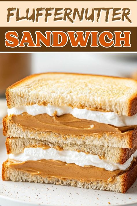 Take a trip back to childhood with this classic Fluffernutter sandwich! It's sweet, nutty, and ready in less than 10 minutes! Peanut Butter And Jelly Sandwich Ideas, Pbj Sandwich, Fluffernutter Sandwich, Vegetarian Marshmallows, Peanut Butter Sandwiches, Girl Picnic, Lazy Night, Picnic Snacks, Honey Wheat