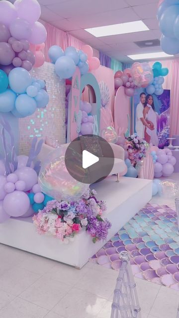 Chicago Event Decor: A-One on Instagram: "Mermaid baby shower #mermaid #mermaidshower #mermaidbabyshower #littlemermaid #littlemermaid2023 #littlemermaidtheme #mermaidparty #mermaidecoration #littlemermaiddecoration #littlemermaidbabyshower #fyp #foryoupage #babyshower #birthdayideas #foryoupageofficiall #viral #viralvideos #viraltiktok #girlbabyshowerideas #babyshowerideas #birthdayideas" Mermaid Streamer Backdrop, Pink Purple Mermaid Party, Purple And Blue Mermaid Party, Little Mermaid Decorations, Mermaid Party Table Amazon.com, Mermaid Baby, Mermaid Party Decorations, Mermaid Baby Showers, Baby Mermaid