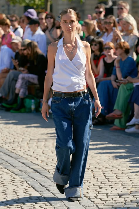 Saks Potts Copenhagen Spring 2023 Collection | Vogue Spy Aesthetic, Copenhagen Spring, Fashion Week Backstage, Saks Potts, Copenhagen Fashion Week, Copenhagen Style, Trends 2023, Denim Trends, Spring Summer 2023