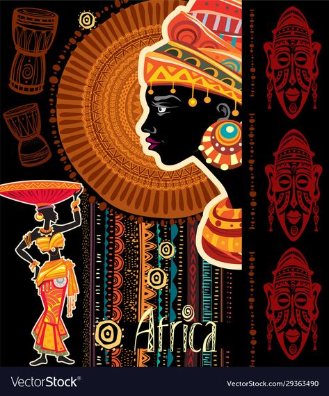 Motive Design, Ethnic Background, Africa Art Design, African Pattern Design, Afrique Art, African Art Paintings, Vector Background Pattern, Africa Art, Card Invitation