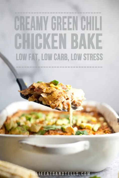 Green Chili Chicken Bake, Green Chili Chicken Enchiladas, Green Chili Chicken, Crunch Wrap, Chili Chicken, Macro Friendly Recipes, Chicken Bake, Macro Meals, Green Chili