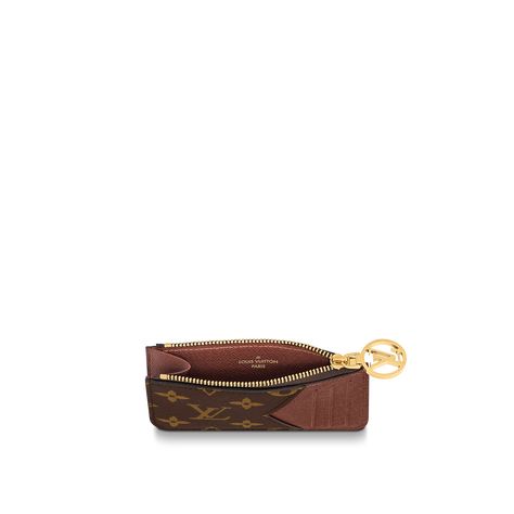 LOUIS VUITTON® - Romy Card Holder - Armagnac Louis Vuitton Wallet, Louis Vuitton Official, Colored Leather, Color Dorado, Card Holder Wallet, Small Leather Goods, Monogram Canvas, Card Case, Card Wallet