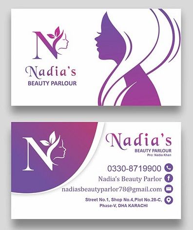 Beauty Visiting Cards Design, Names For Beauty Parlor, Beauty Parlour Business Card, Beauty Parlour Card Design, Beauty Salon Visiting Card Design, Beauty Parlour Logo Design, Parlour Visiting Card Design, Salon Visiting Card Design, Salon Card Design