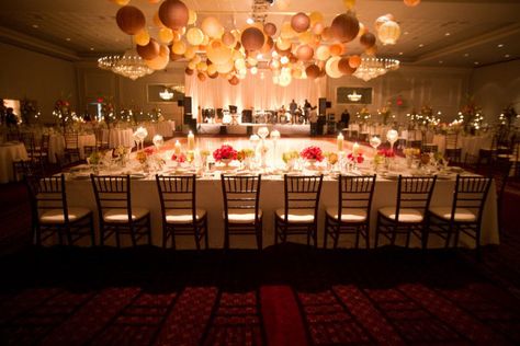 Style Me Pretty | GALLERY & INSPIRATION | GALLERY: 10579 | PHOTO: 817501 Ceiling Photography, Setup Photography, Chicago Flowers, Hanging Balloons, Drury Lane, Ceiling Decorations, Coral Peonies, Fun Photography, Dream Venue