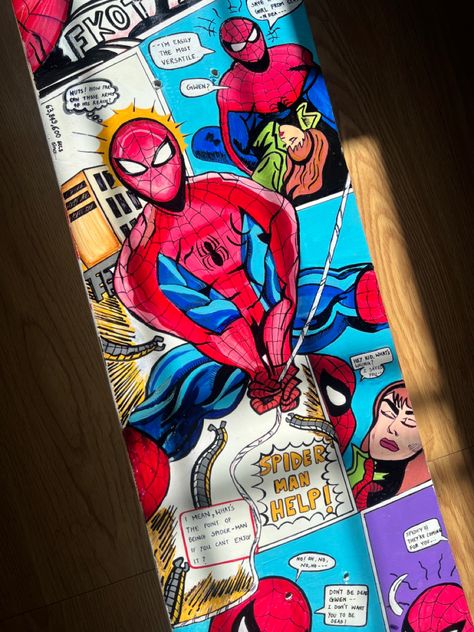 Spiderman Skateboard, Skateboard Designs, Skateboard Design, Sketchbook Ideas, Grunge Y2k, Art 3d, Art Stuff, Skateboard, Spiderman