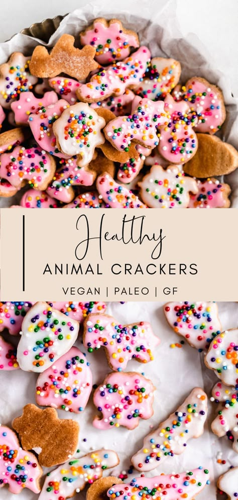 Paleo Desserts For A Crowd, Healthy Countertop Snacks, Healthy Teddy Grahams, Homemade Animal Crackers Healthy, Healthy Peanut Butter Crackers, Homemade Frosted Animal Crackers, Animal Themed Snacks For Kids, Healthy Animal Crackers, Homemade Teething Crackers